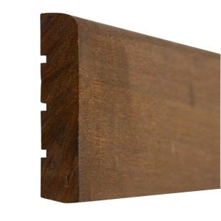 Plinthe Ipe massif brut pré-poncé un bord arrondi 15*90*1000 mm à 2350 mm