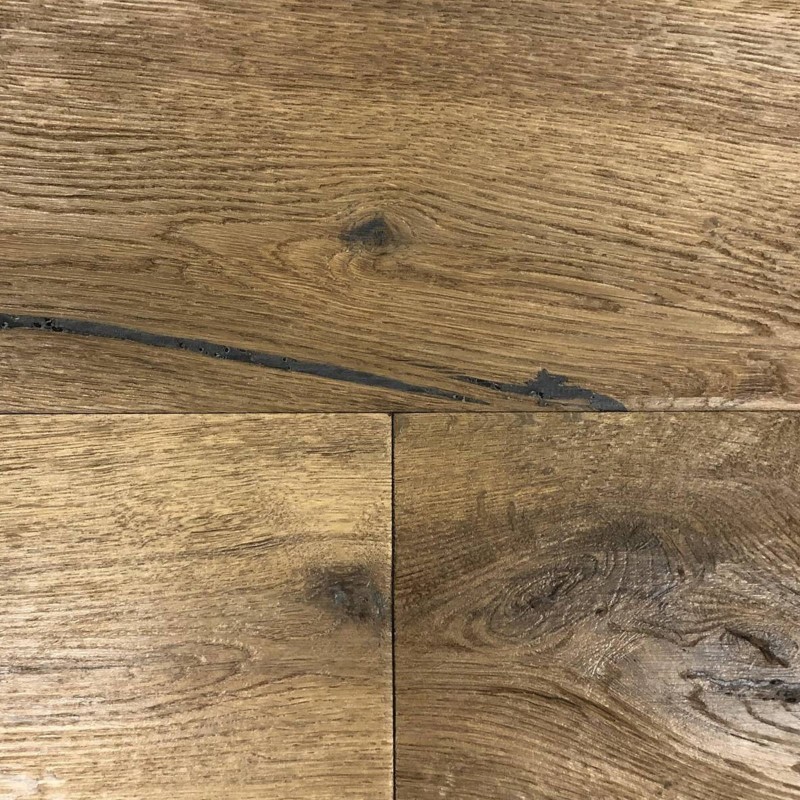 Parquet contrecollé Atelier huilé fumé vieilli bosselé 15/4*190*680-1900 mm