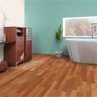 Parquet massif Kempas 4 chanfreins 15*90*300 à 1200 mm