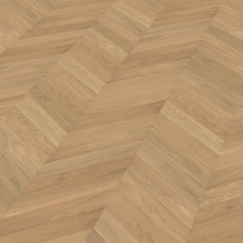 Parquet massif Point Hongrie Chêne verni aspect bois brut 4.ch 15*90*510/600 mm