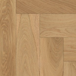 Parquet massif bâton rompu Chêne brossé verni naturel 4 chanfreins 15*90*600 mm