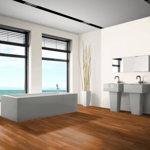 Parquet massif Teck Indonésien 4 chanfreins 12*90*300 à 900 mm