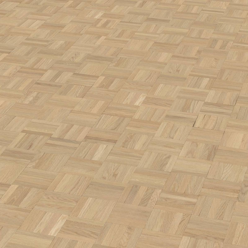 Parquet massif mosaïque Chêne héritage brut bords droits 8*24*120 mm choix rusti
