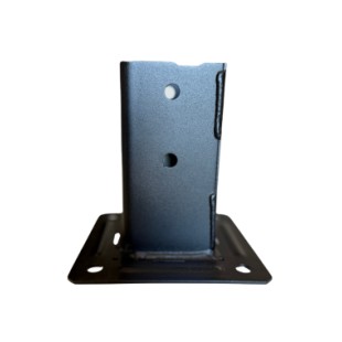 Platine Noir pied de poteau en cube 70*70 à boulonner épaisseur 2.5 mm