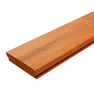 Terrasse Pin Rouge Nord Thermowood profil Curve Égée bombée 26*140*