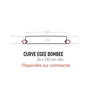 Terrasse Pin Rouge Nord Thermowood profil Curve Égée bombée 26*140*