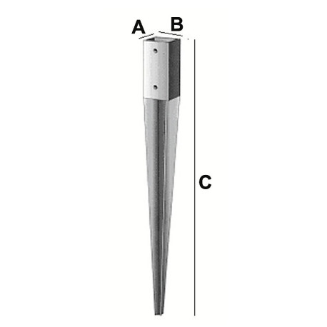 Platine Ancre à Enfoncer 90x90